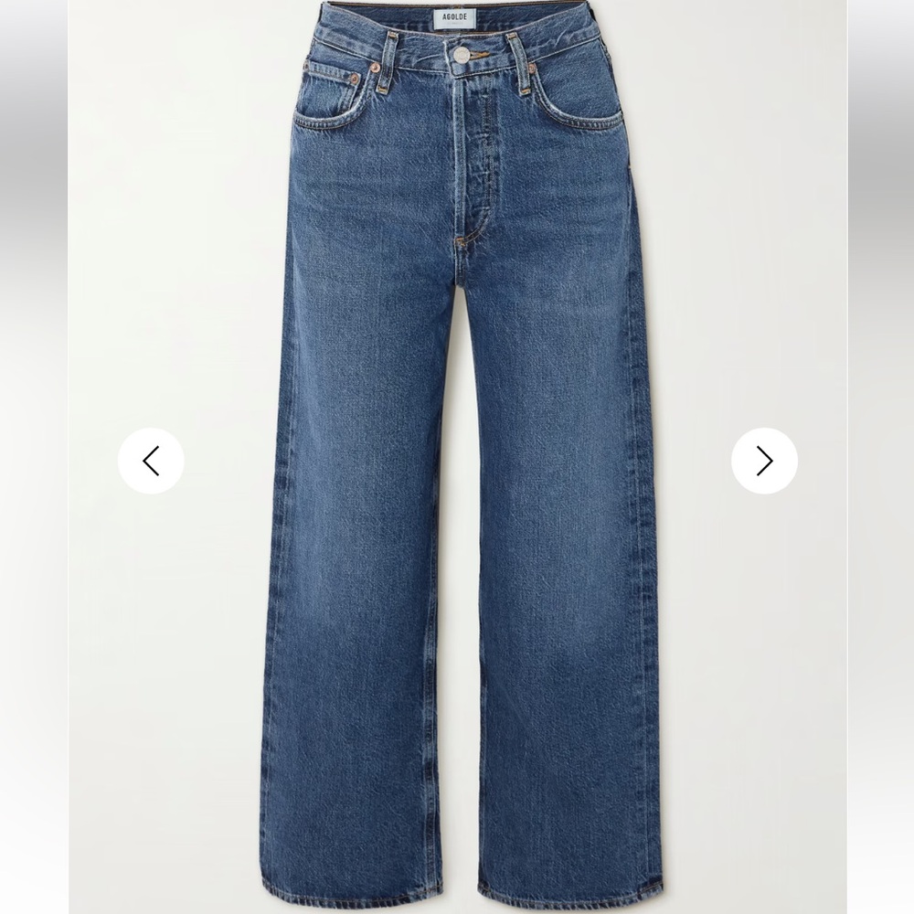 AGOLDE Ren High Rise Wide Leg Crop Jean Size 26 EUC